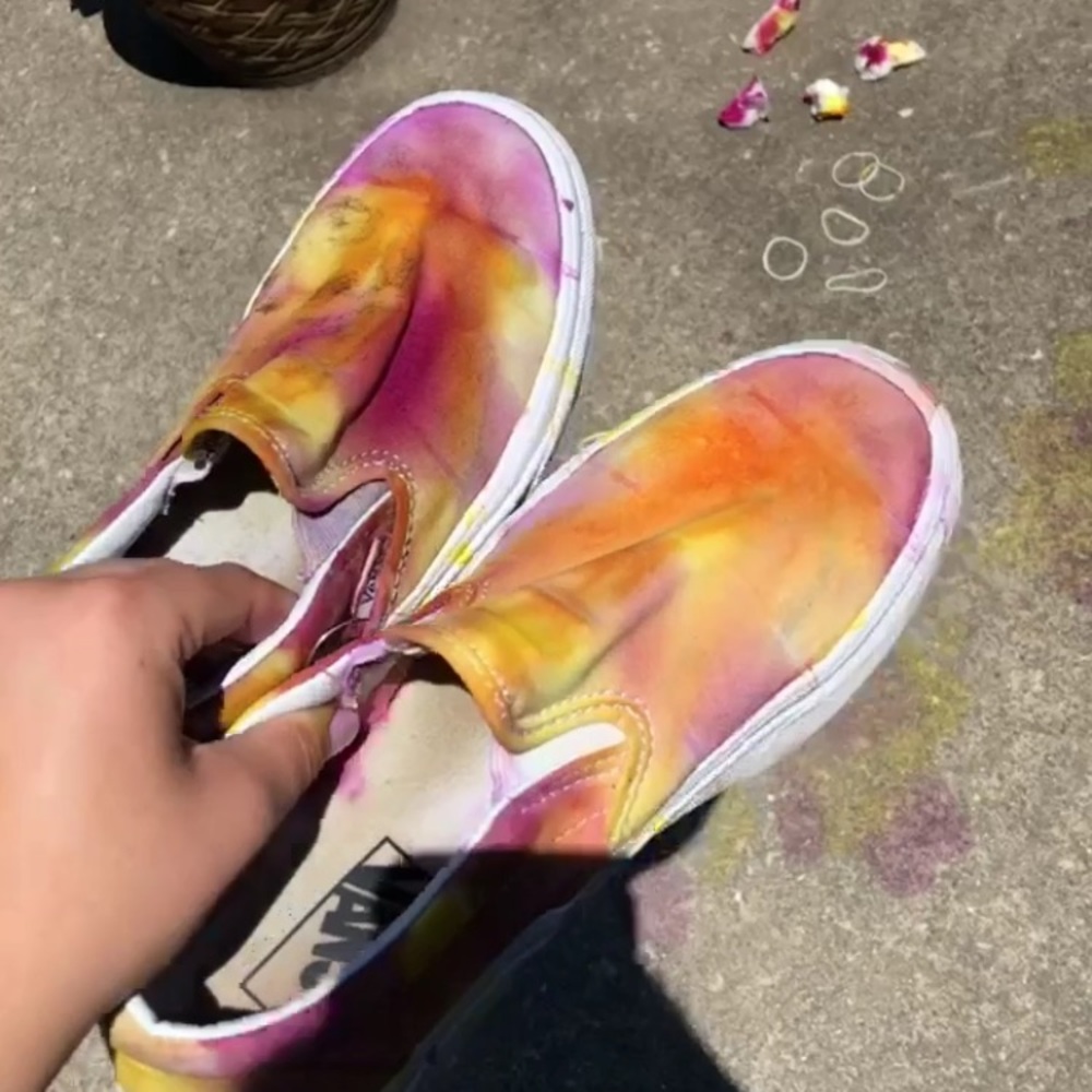 Tie Dye Slip On Vans